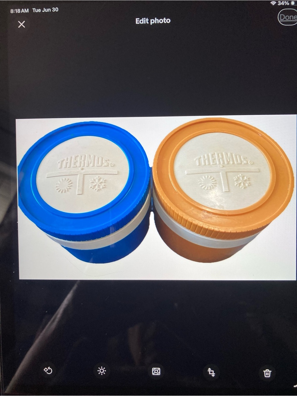 Thermos Bright Blue & Orange Insulated Food Jars